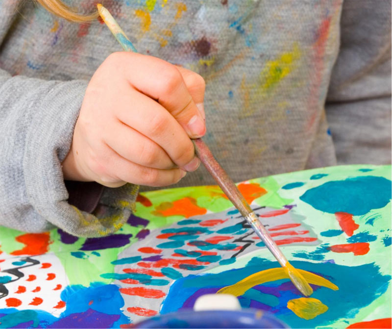 Child painting