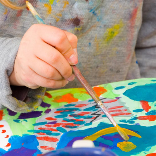 Child painting