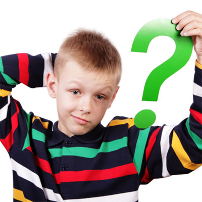 Young boy with questions