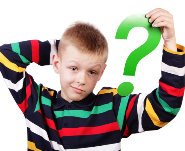 Young boy with questions