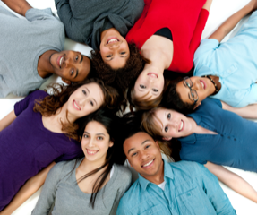 Teens in a circle